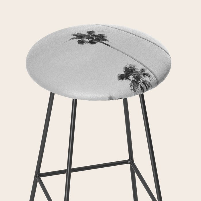Black & White Palm Trees, Beach Palms Stool Gallery Image 2