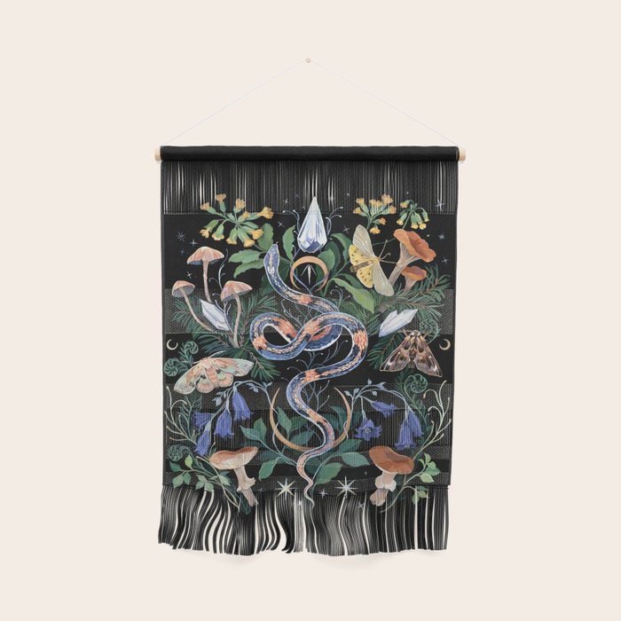 Mushroom Snake Crystals Garden Wall Hanging Gallery Image 1