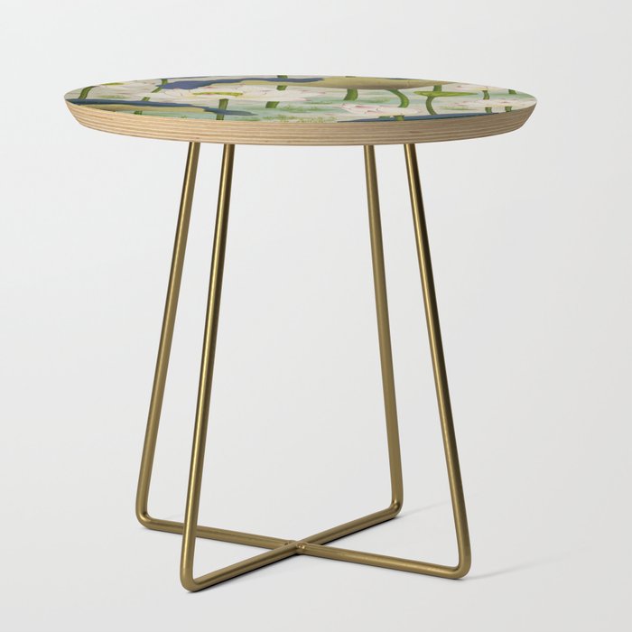 Lotus flowers B - Minhwa-Korean traditional/folk art Side Table Gallery Image 1