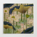 Lotus flowers B - Minhwa-Korean traditional/folk art Wood Wall Art Gallery Image 1