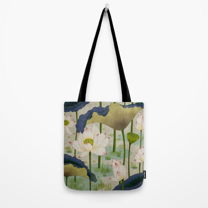 Lotus flowers B - Minhwa-Korean traditional/folk art Tote Bag Gallery Image 2