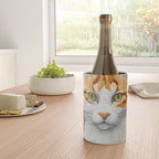 Gustav Klimt Style Tabby Cat with Green Eyes Wine Chiller Gallery Image 4