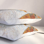 Gustav Klimt Style Tabby Cat with Green Eyes Pillow Sham Gallery Image 3