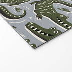 Alligator - Down In The Bayou - Grey Welcome Mat Gallery Image 2