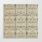 William Morris Strawberry Thief Blue Slate Vellum Wood Wall Art Gallery Image 1