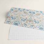 William Morris Strawberry Thief Blue Slate Vellum Wrapping Paper Gallery Image 2