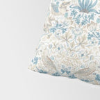 William Morris Strawberry Thief Blue Slate Vellum Pillow Sham Gallery Image 4