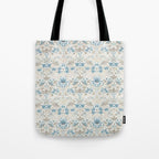 William Morris Strawberry Thief Blue Slate Vellum Tote Bag Gallery Image 1