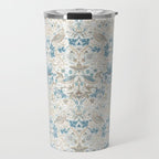 William Morris Strawberry Thief Blue Slate Vellum Travel Mug Gallery Image 1