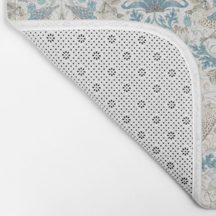 William Morris Strawberry Thief Blue Slate Vellum Bath Mat Gallery Image 2