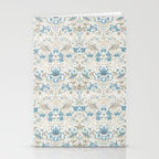 William Morris Strawberry Thief Blue Slate Vellum Stationery Card Gallery Image 2