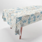 William Morris Strawberry Thief Blue Slate Vellum Tablecloth Gallery Image 1