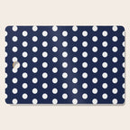 Navy Blue Polka Dots Minimalist Line Drawing Cutting Board Gallery Image 1