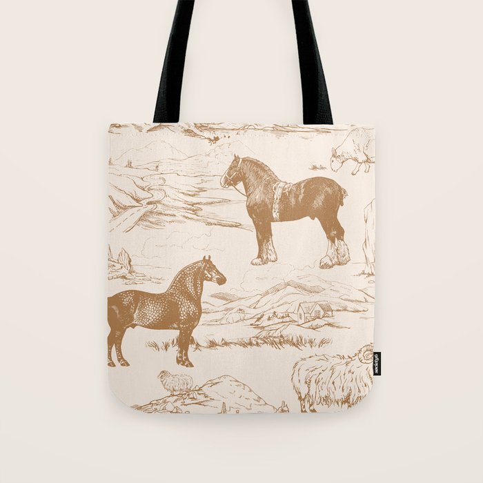 Clydesdale Horses in The Scottish Landscape  Tote Bag Gallery Image 1