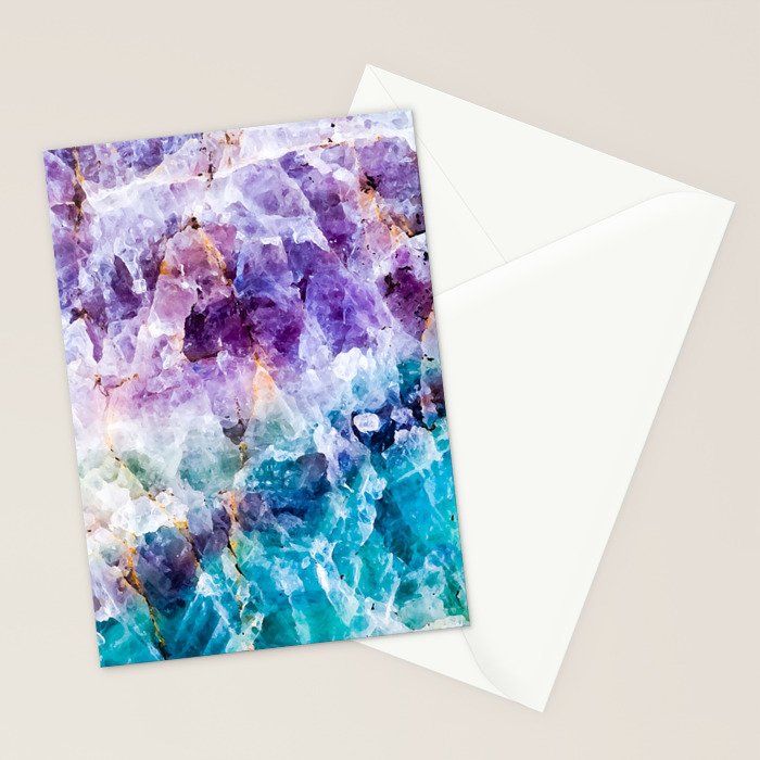 Multicolor quartz texture Stationery Card Gallery Image 2