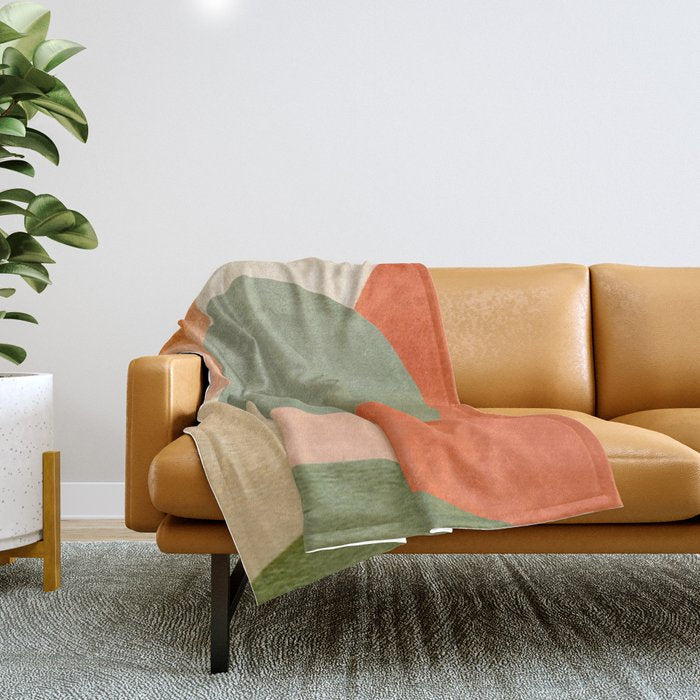 Abstract & Modern Shape Art 1 Throw Blanket Gallery Image 1