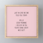Just in case no one told you today: hello Mini Art Print Gallery Image 1