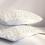 Simple Linear Geometry in Cream Pillow Sham Gallery Image 3