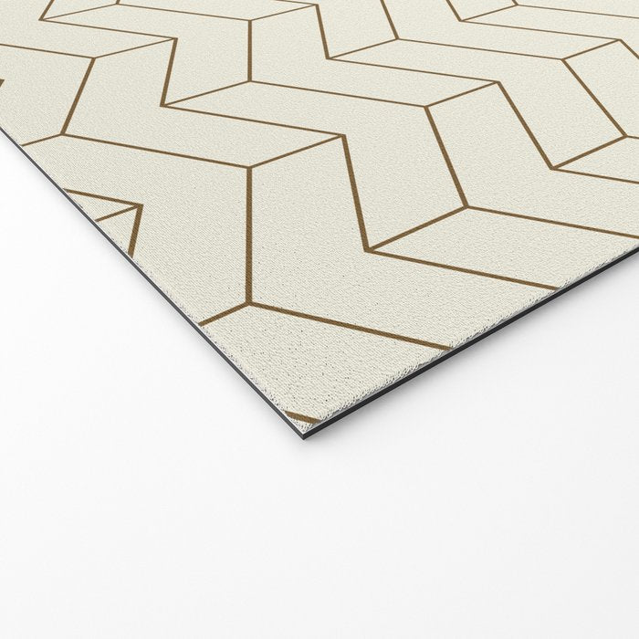 Simple Linear Geometry in Cream Welcome Mat Gallery Image 2