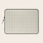 Simple Linear Geometry in Cream Laptop Sleeve Gallery Image 1