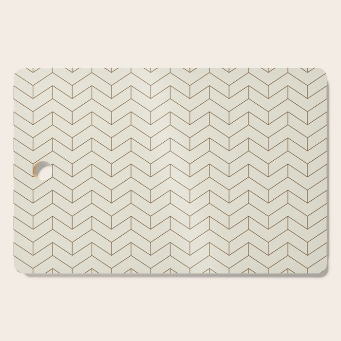 Simple Linear Geometry in Cream Cutting Board Gallery Image 1