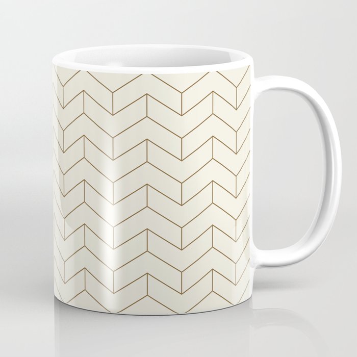 Simple Linear Geometry in Cream Coffee Mug Gallery Image 1
