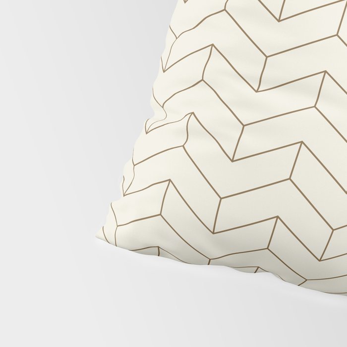 Simple Linear Geometry in Cream Pillow Sham Gallery Image 4
