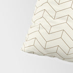 Simple Linear Geometry in Cream Pillow Sham Gallery Image 4