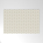 Simple Linear Geometry in Cream Welcome Mat Gallery Image 1