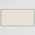 Simple Linear Geometry in Cream Desk Mat Gallery Image 3