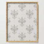 Fleur De Lis In Cool Neutral Grey Serving Tray Gallery Image 1