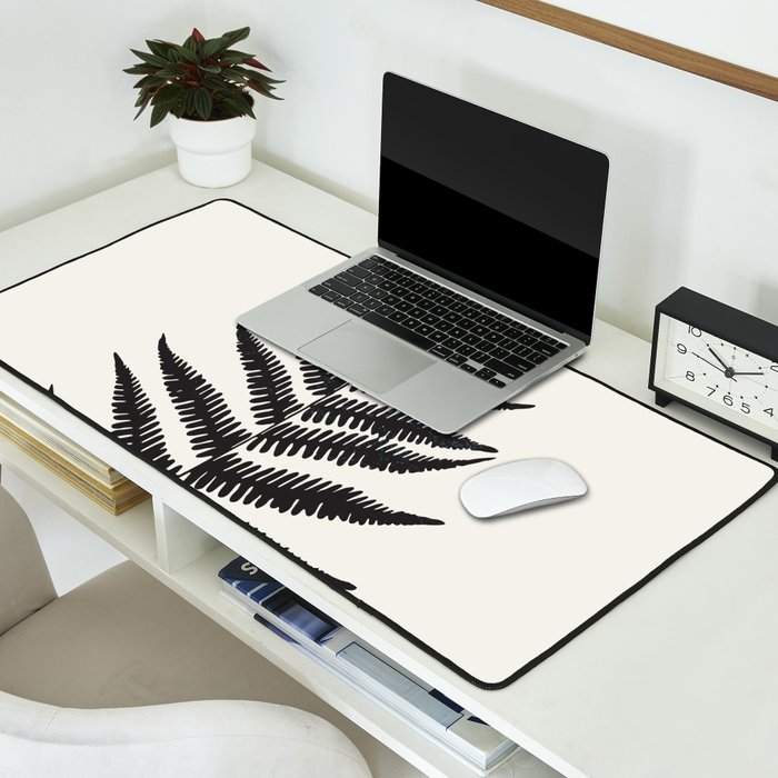 Minimal Fern Leaf Desk Mat Gallery Image 2