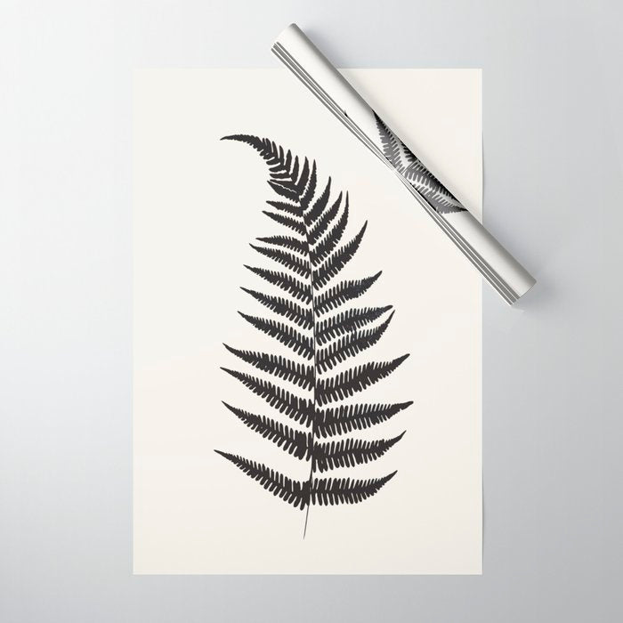 Minimal Fern Leaf Wrapping Paper Gallery Image 1
