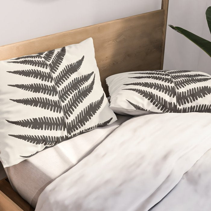 Minimal Fern Leaf Pillow Sham Gallery Image 2