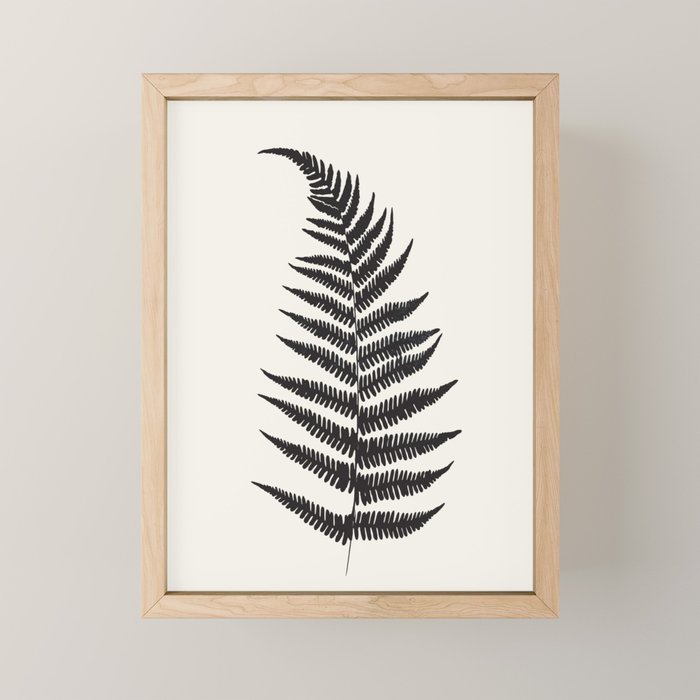 Minimal Fern Leaf Mini Art Print Gallery Image 1
