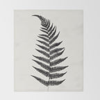 Minimal Fern Leaf Throw Blanket Gallery Image 2