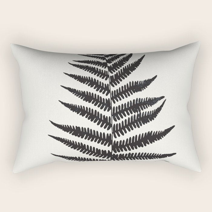 Minimal Fern Leaf Rectangular Pillow Gallery Image 2