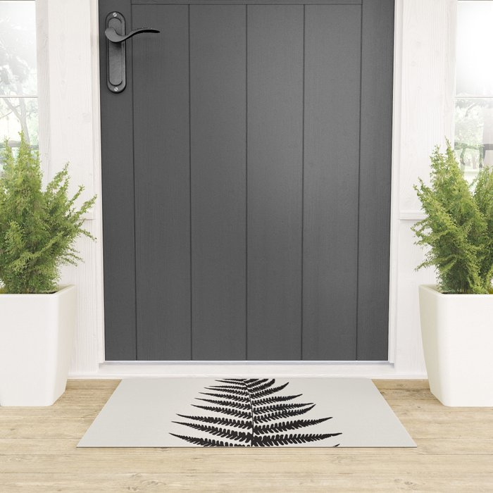 Minimal Fern Leaf Welcome Mat Gallery Image 3