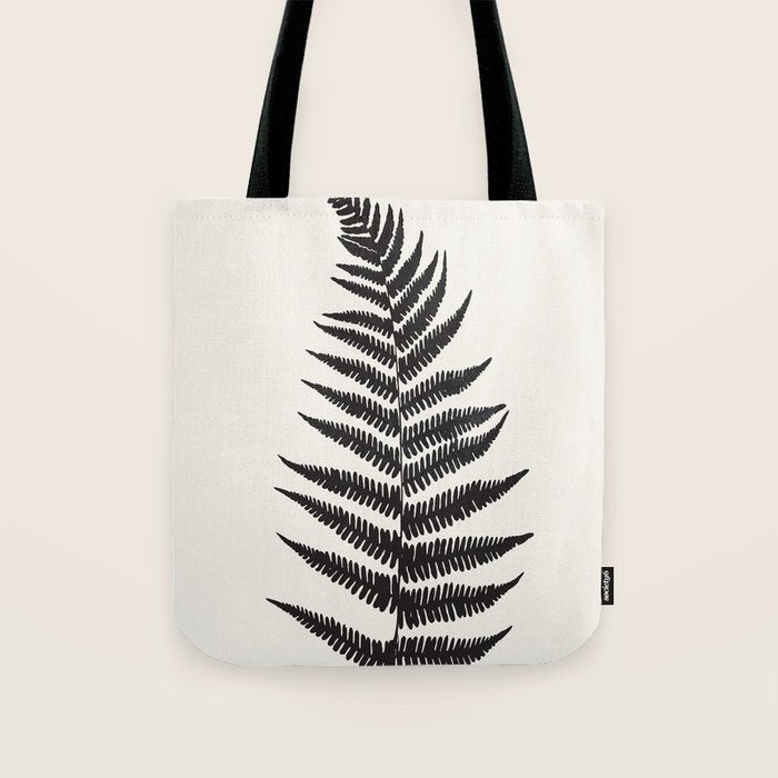 Minimal Fern Leaf Tote Bag Gallery Image 1