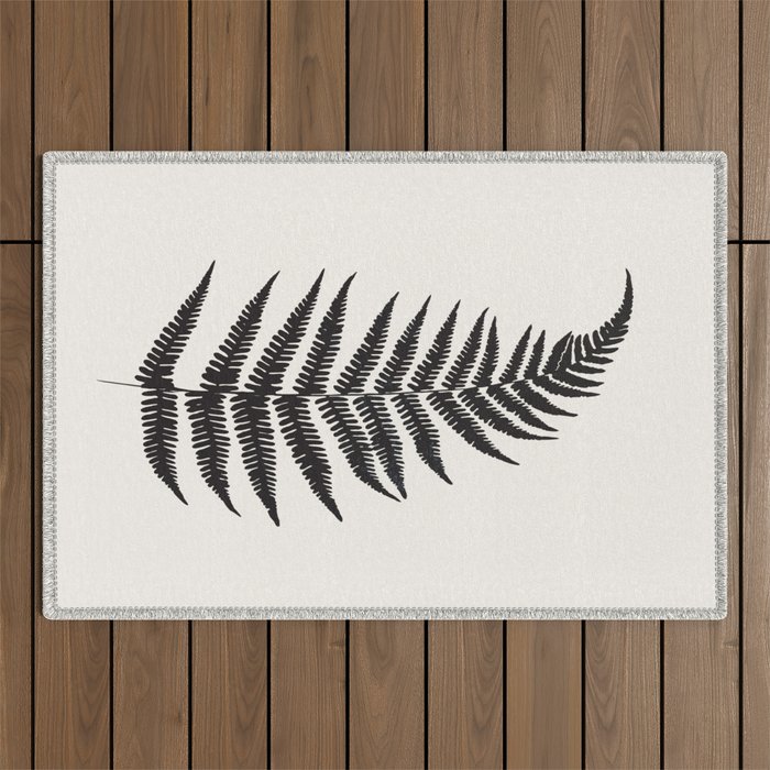 Minimal Fern Leaf Outdoor Rug Gallery Image 1