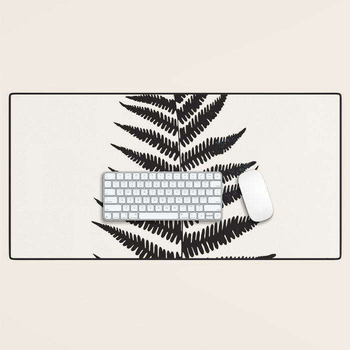 Minimal Fern Leaf Desk Mat Gallery Image 1