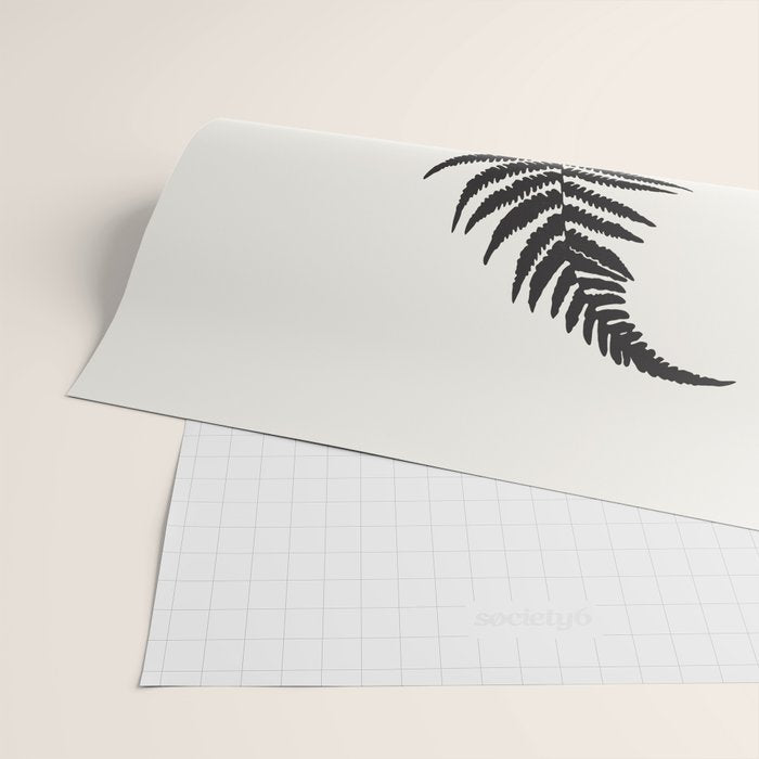 Minimal Fern Leaf Wrapping Paper Gallery Image 2