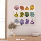 Rainbow Seashells Wall Tapestry Gallery Image 2