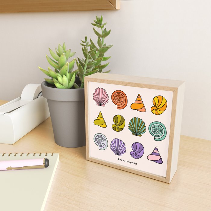 Rainbow Seashells Mini Art Print Gallery Image 2