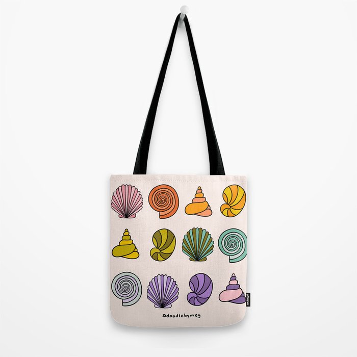 Rainbow Seashells Tote Bag Gallery Image 2