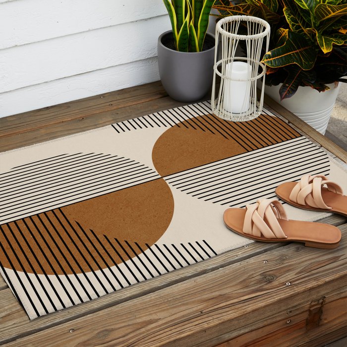 Abstraction_SUNSHINE_BALANCE_YINYANG_LINE_POP_ART_0630A Outdoor Rug Gallery Image 2