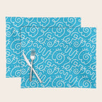 Fun abstract line doodle art pattern Placemat Gallery Image 1