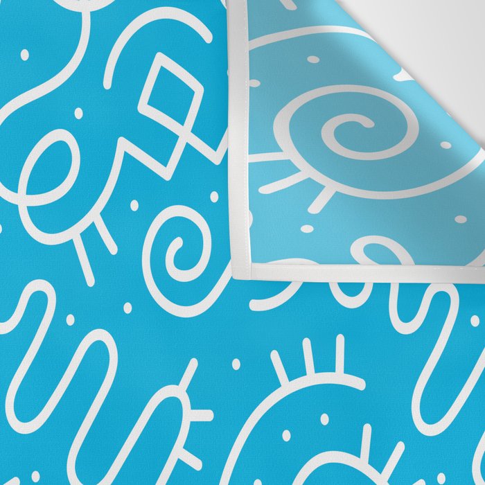 Fun abstract line doodle art pattern Wall Tapestry Gallery Image 3