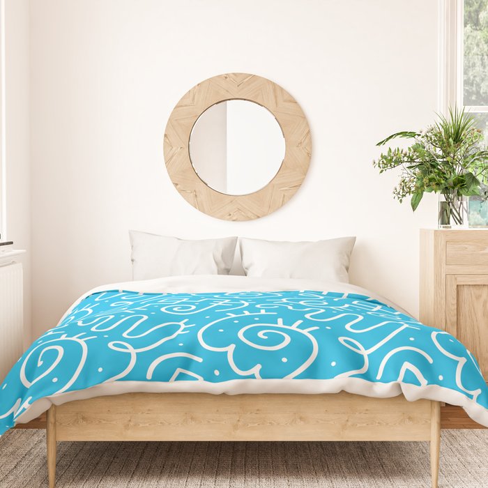 Fun abstract line doodle art pattern Duvet Cover Gallery Image 3