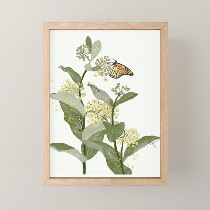 Monarch's Milkweeds Mini Art Print Gallery Image 1
